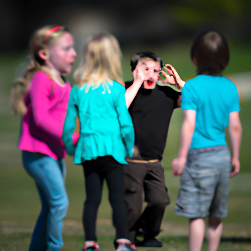 קבוצת ילדים משחקים, כאשר ילד אחד מתקשה להתמקד במשימה שלו