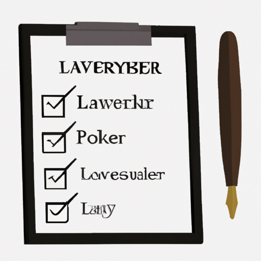 תמונה המציגה רשימת בדיקה עם תכונות של עורך דין טוב